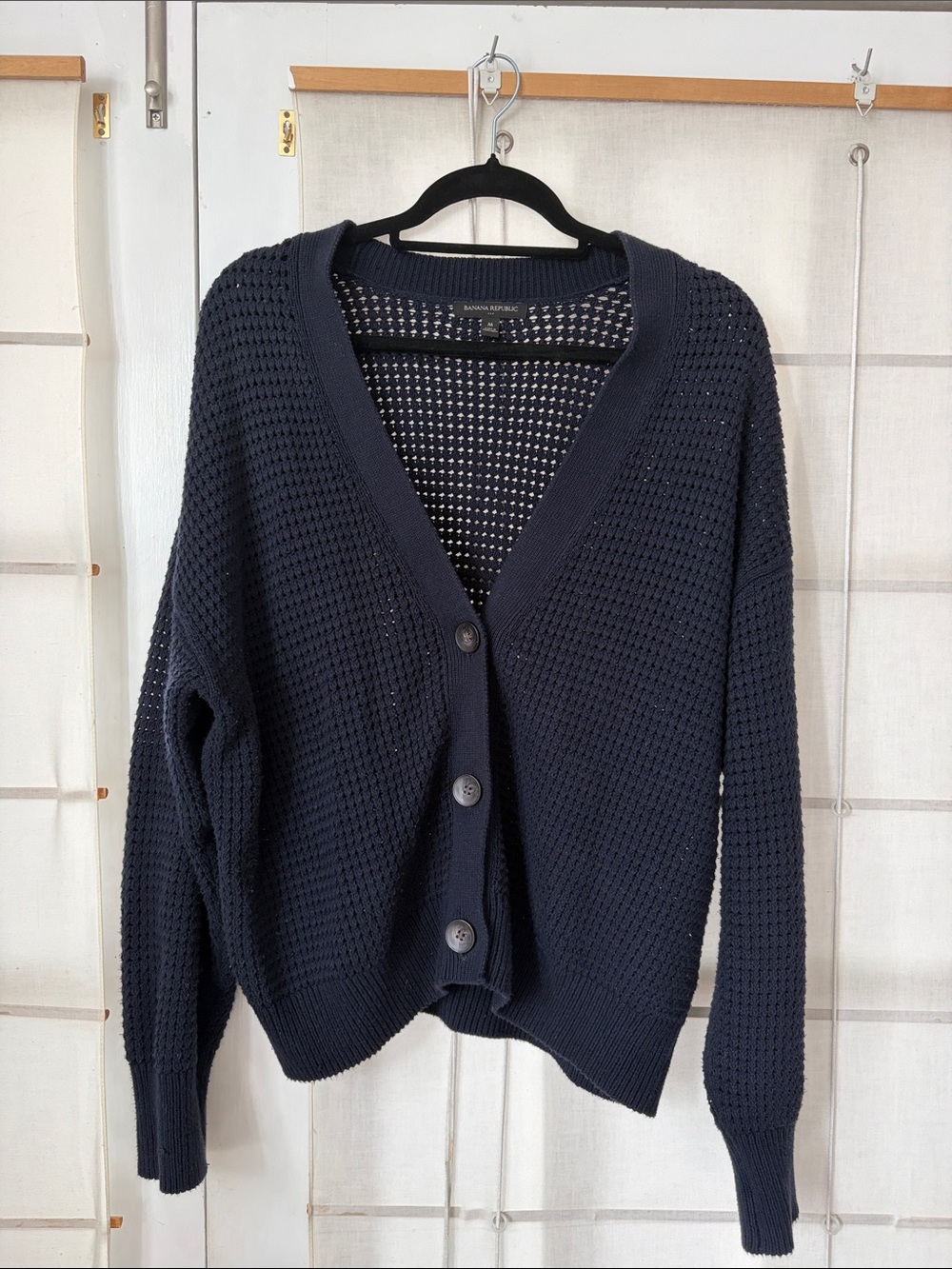 Navy banana republic cardigan